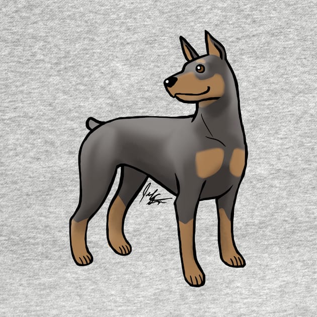 Dog - Doberman Pinscher - Blue and Tan by Jen's Dogs Custom Gifts and Designs